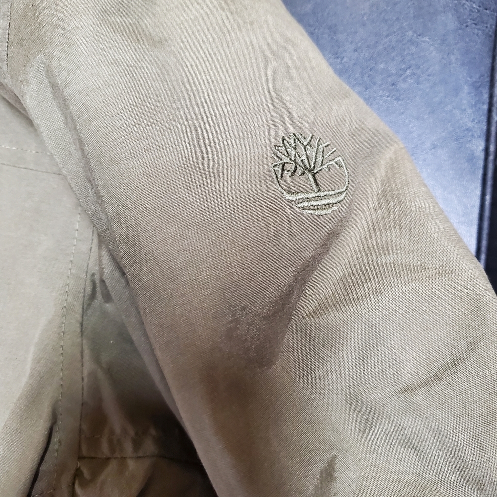 Timberland Men's light jacket army green zip up LG - Picture 5 of 13